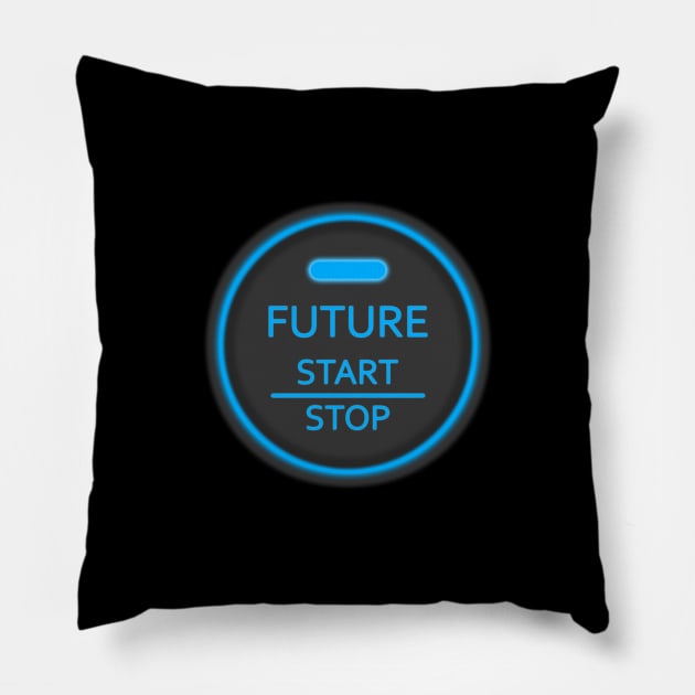 Start Stop Future Pillow by SanTees