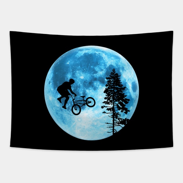 ET Bike Moon Tapestry by Barn Shirt USA