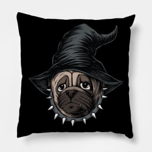 Halloween Dog Witch Pillow