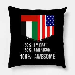 50% Emirati 50% American 100% Awesome Immigrant Pillow