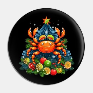 Crab Christmas Pin