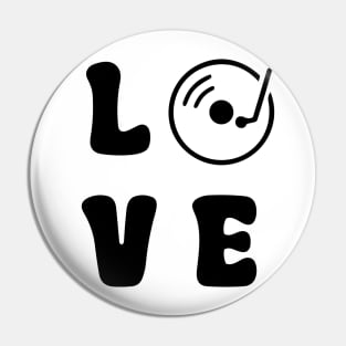 Love Vinyl Black Pin