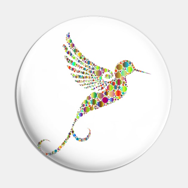 Hummingbird in prismatic colourful design with circles 1 Pin by Montanescu