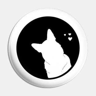 German Shepherd Love - Silhouette Pin