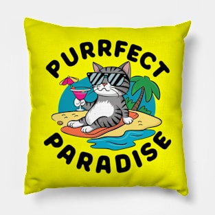 Purrfect Paradise Pillow