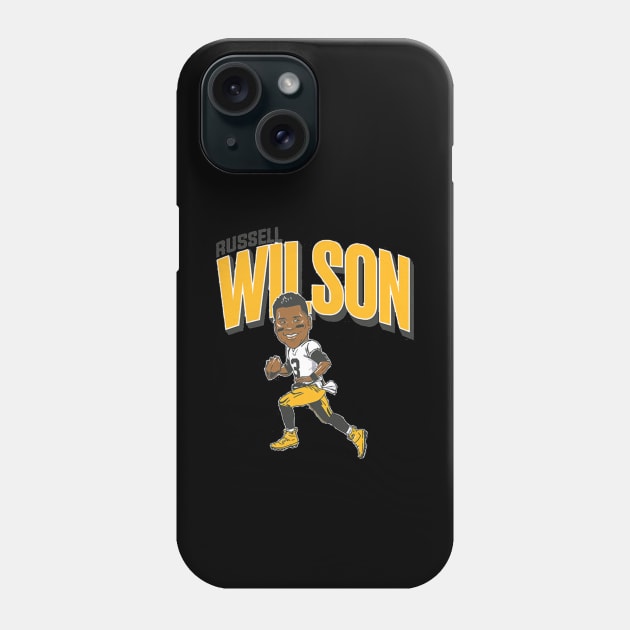 Russell Wilson Pittsburgh Caricature Phone Case by artbygonzalez