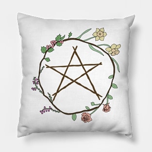 Flower pentacle Pillow