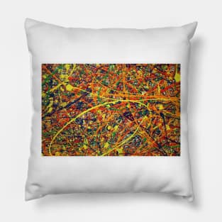 Jackson Pollock abstract art, colorful pattern, Jackson Pollock Design, Pillow