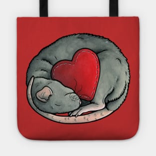 Grey/blue rat Tote