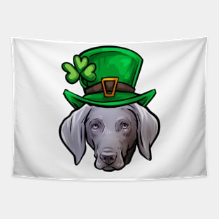 St Patricks Day Weimaraner Tapestry