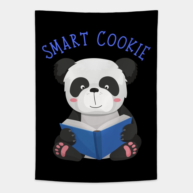 Smart Cookie I'm Cute and I know it Sweet little panda cute baby outfit Tapestry by BoogieCreates