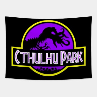 Cthulhu Park - Retro 90s Movie Parody (Purple Variant) Tapestry