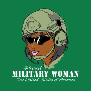 Proud Military Woman V2  (dark tees) T-Shirt