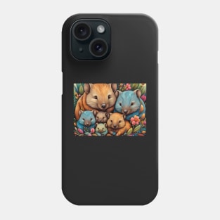 A cute Wombat family Phone Case