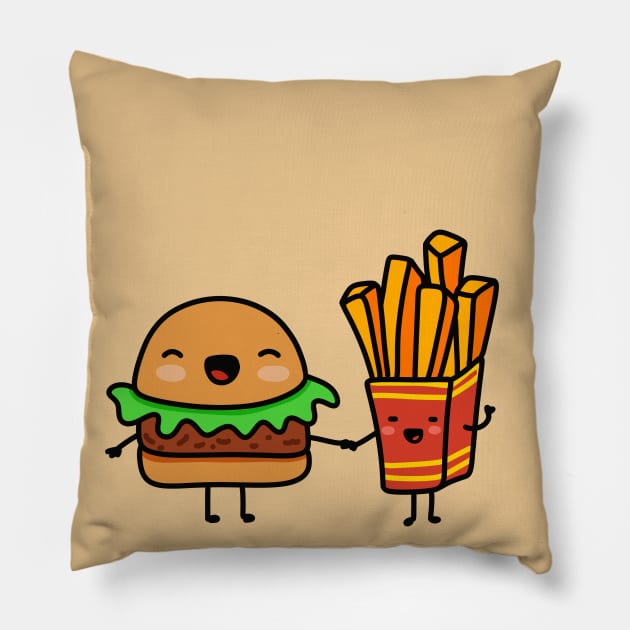 Fast food Pillow by coloredсat