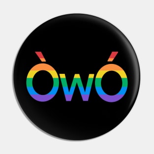 ÒwÓ rainbow gay angry owo pride emoticon Pin