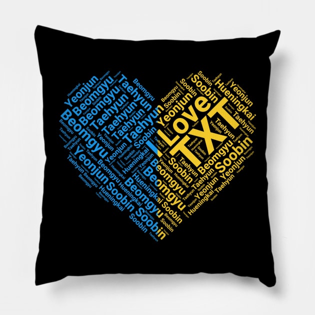 I Love TXT Wordcloud Pillow by wennstore