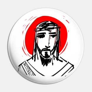 Jesus Christ Face Pin