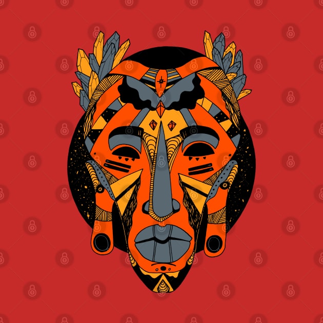 Orangrey African Mask 1 by kenallouis