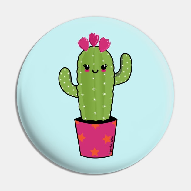 Cactus kawaii Pin by Pendientera