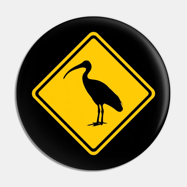 Bin Chicken Road Sign Pin by BinChickenBaby