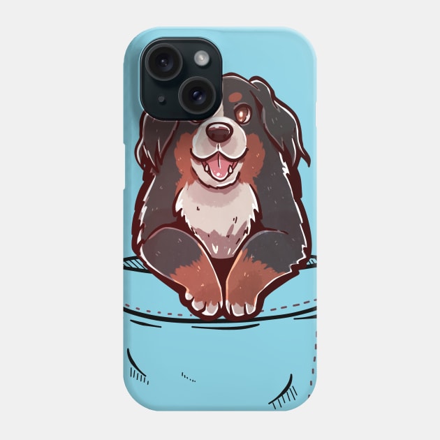 Pocket Cute Bernese Mountain Dog Phone Case by TechraPockets