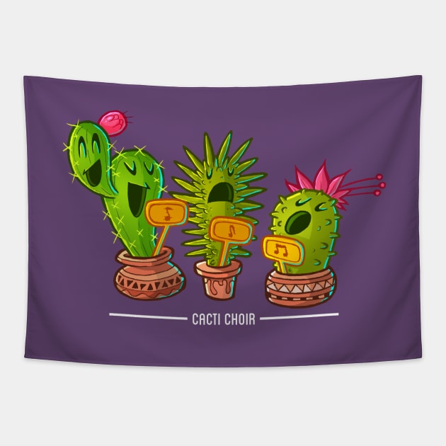 Cacti Choir Tapestry by RemcoBakker