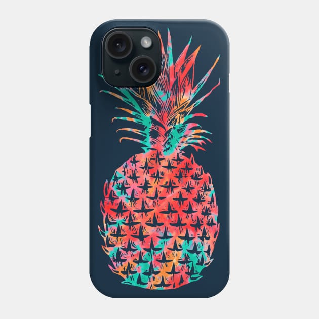 Tie Dye Summer Pineapple Phone Case by Exosam