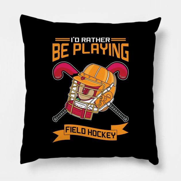 Field Hockey Pillow by maxcode