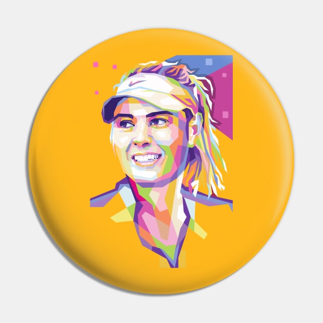 Maria Sharapova Popart Pin by Wpap_ayy