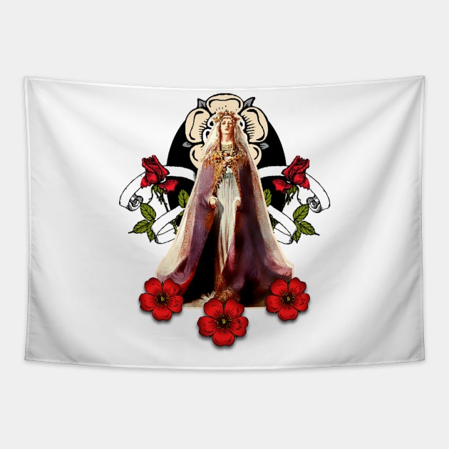 Queen of roses Tapestry by Marccelus