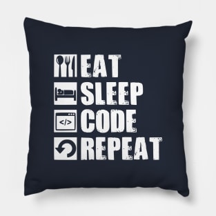 Eat Sleep Code Geek Computer Science Programmer Pillow