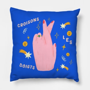 Fingers crossed Pillow