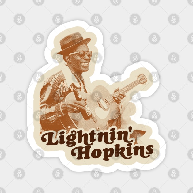 Retro Lightnin Hopkins Sepia Tribute Magnet by darklordpug