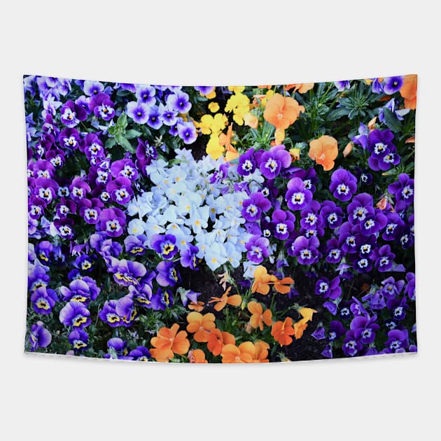 Colored flowers / Swiss Artwork Photography Tapestry by RaphaelWolf