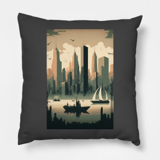 The Big Apple Skyline Pillow