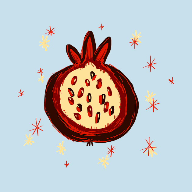 sparkly pomegranate by MeadowTalesDesings