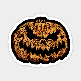 Scary Pumpkin Face Magnet