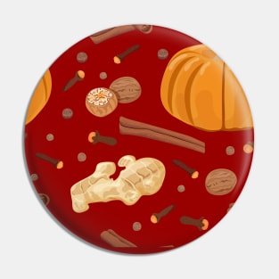 Fall pumpkin cinnamon Pattern Design Pin