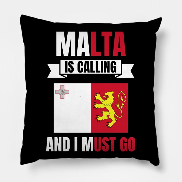 Malta Pillow by footballomatic