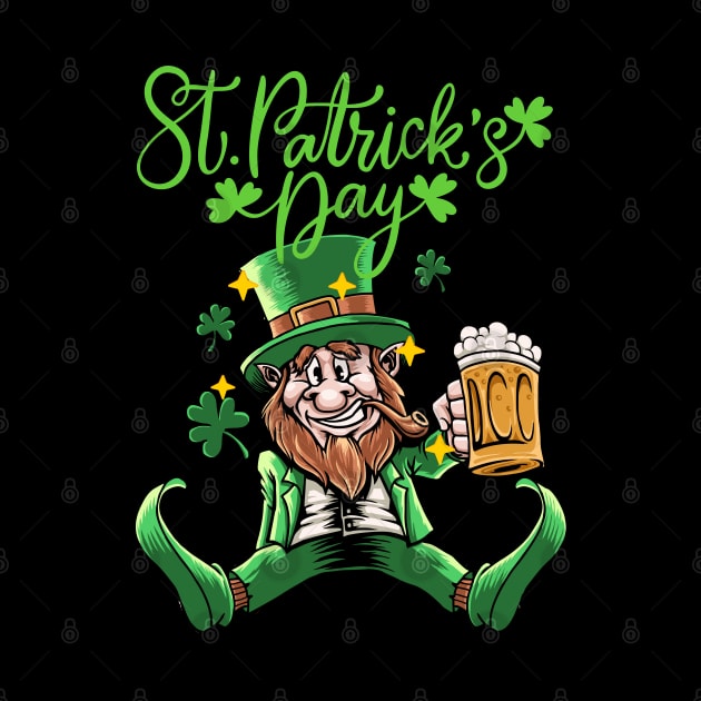 The Saint Patrick's Day with drunk Leprechaun holding beer? Why not? by UnCoverDesign