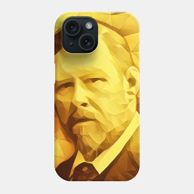 Bram Stoker Golden Portrait | Bram Stoker Artwork 11 Phone Case by JustLit