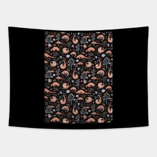 Cute Pangolin Pattern - Forest Pattern Tapestry