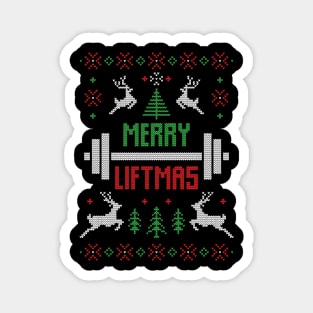 Merry Liftmas Ugly Christmas Sweater Fitness Lover Christmas Gift Magnet