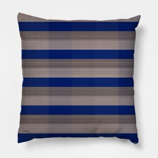 Dark blue / silver  "Fabric" lines pattern Pillow