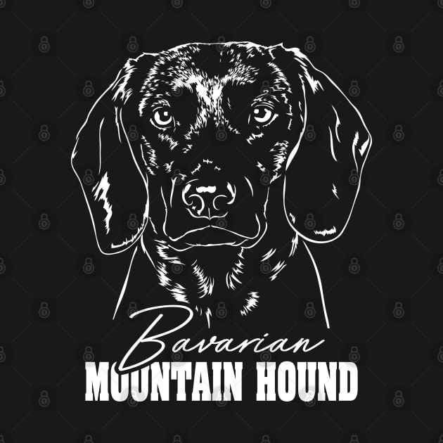 Bavarian Mountain Hound hunting dog portrait by wilsigns