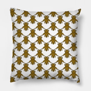 Golgen Bees Pattern Pillow