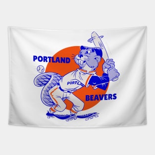 Retro Portland Beavers Tapestry