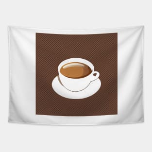 Cup of coffee in a white cup Tapestry