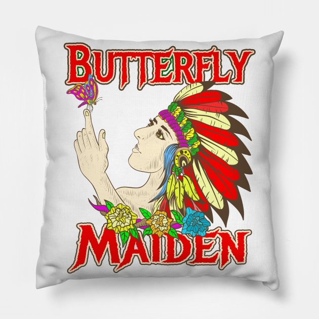 Butterfly Maiden / Polik-mana Pillow by black8elise